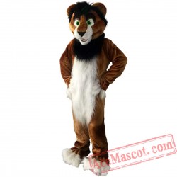 Brown Lion Dog Fox Cartoon Mascot Costume