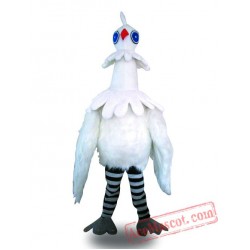 White Crane Bird Mascot Costume