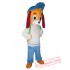 Adult Blue Hat Dog Mascot Costume