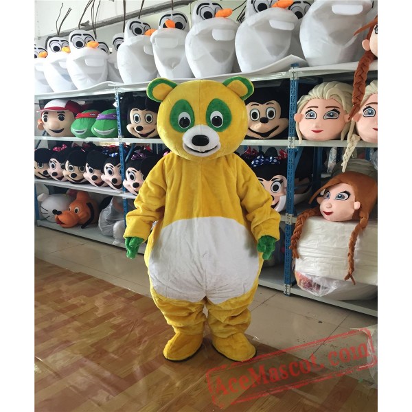 Yellow Panda Mascot Costume