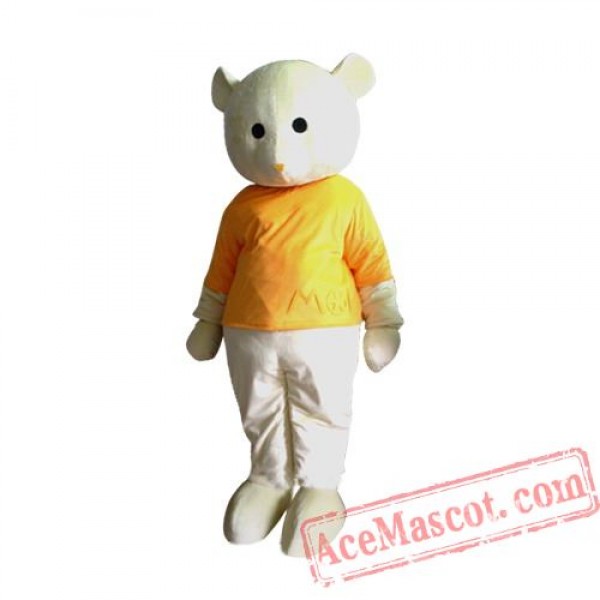 Adult Yellow Coat Bear Mascot Costume