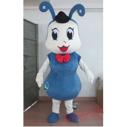 Blue Bee Mascot Costume