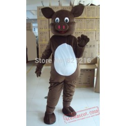 Brown Pig Mascot Costume