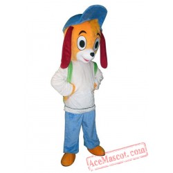 Blue Hat Dog Mascot Costume