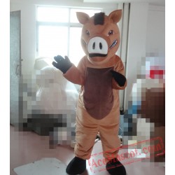 Brown Boar Mascot Costume