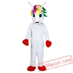 Uncorn Flying Horse Mascot Costume Rainbow Pony