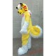 Yellow Long Fur Husky Fox Dog Mascot Costume