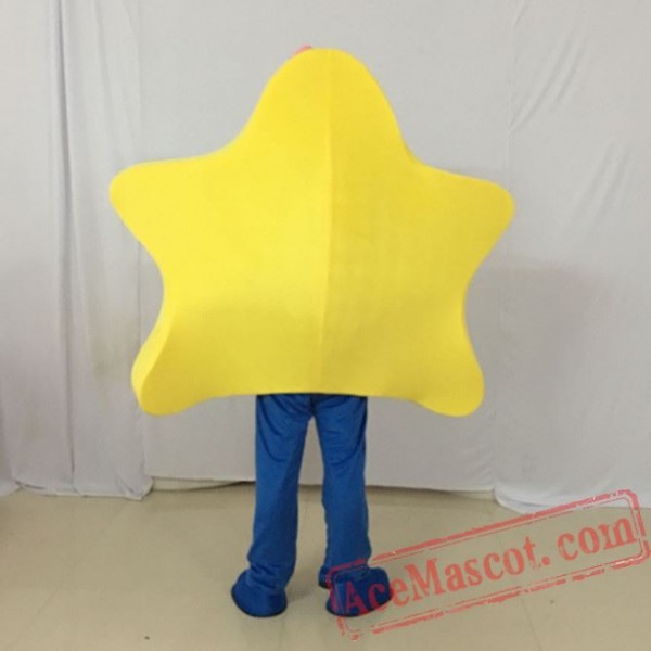 Yellow Star Mascot Star Girl Mascot Costume