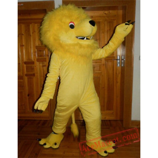 Yellow Carnival Lion Mascot Costume