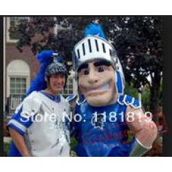Blue Spartan Trojan Knight Mascot Costume
