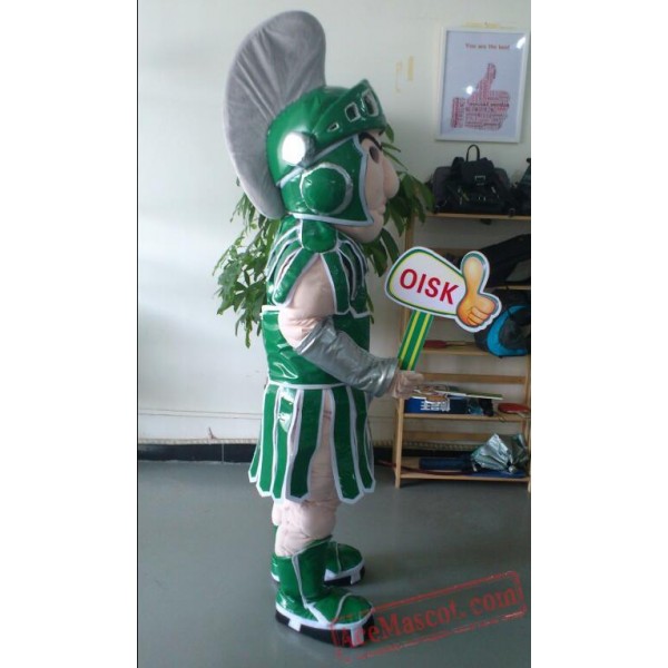 Green Titan Spartan Trojan Knight Mascot Costume